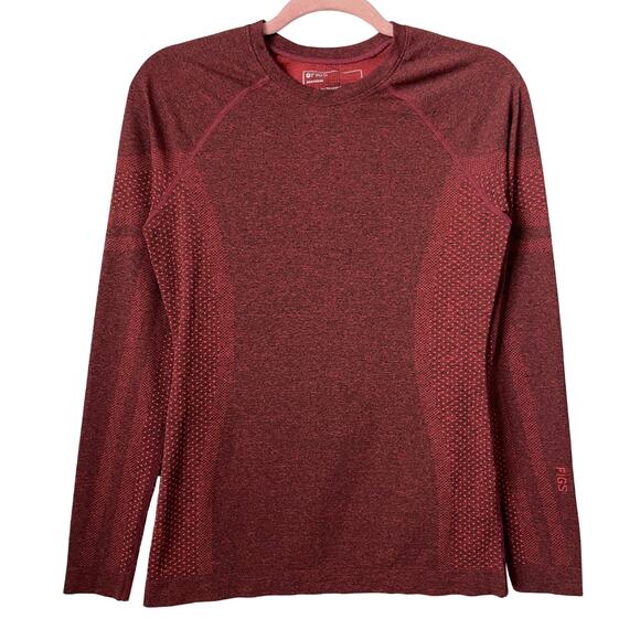 Figs Shirt Womens Small Red Salta Seamless Base Layer Long Sleeve Undershirt - Picture 1 of 11